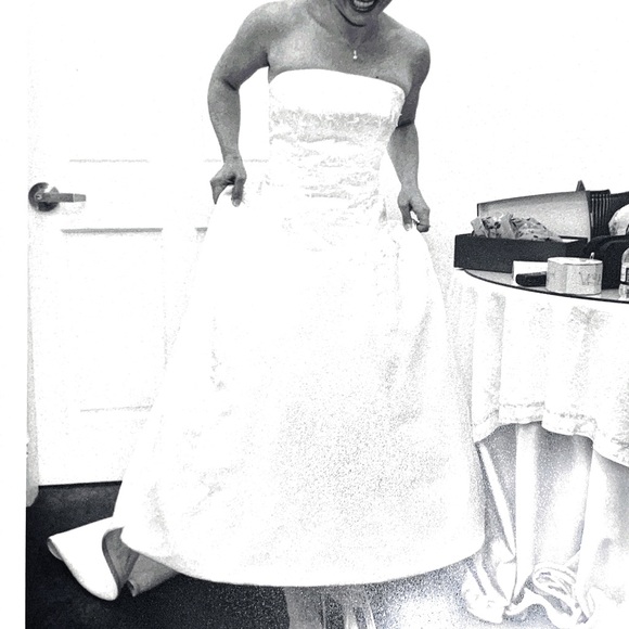 Tomasina Wedding Dress: satin silk strapless - Picture 2 of 8